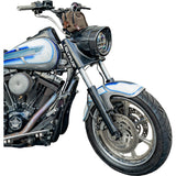 SLYFOX 2001-2732 1508-3111 Headlight Trim with Visor - Headlight Trim w/ Visor - 7" - Gloss