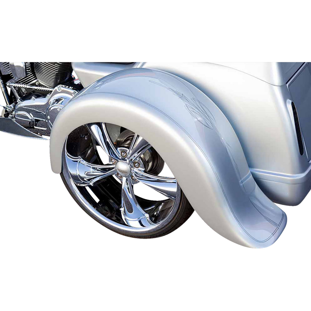 Paul Yaffe Bagger Nation Swoop Trike Fender Left Trike Models - PYO:BWTF-L For Harley Touring 2009-2023