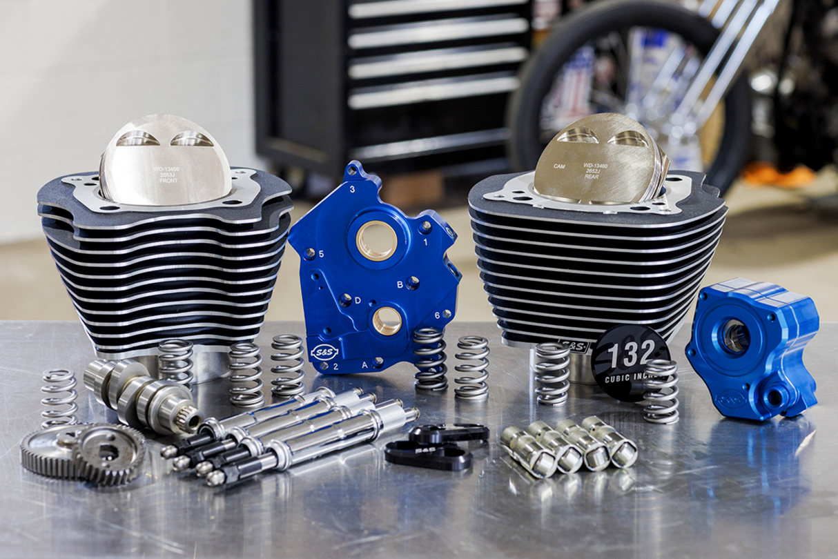 132" Power Package Engine Performance Kit - Gear Drive - Oil Cooled - Highlighted Fins - M8 - 0904-0111