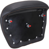 MUSTANG 0822-0643 88440MO Chopped Tour-Pak® Sissy Bar Pad Chopped Tour-Pak® Pad - Mandarin Orange Stitching - FLH/FLT '23-'25