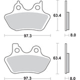 SBS Sintered Metal Harley Buell Brake Pads - 826H.HS For Harley Motorcycles 2000-2007