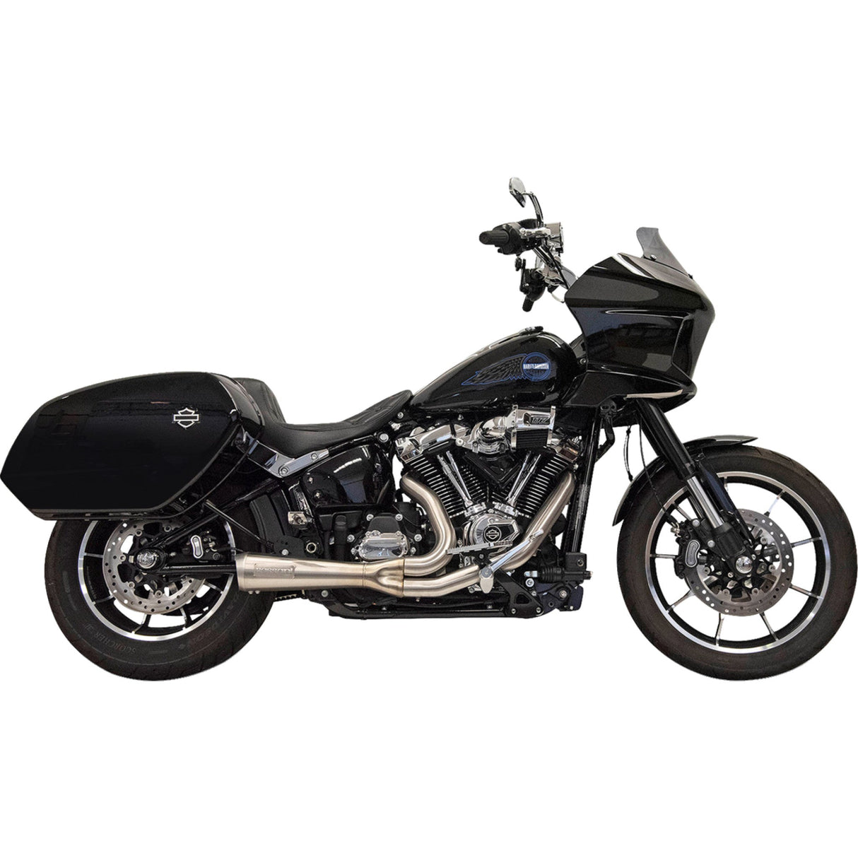 Bassani Xhaust 2-Into-1 Ripper Exhaust System Short Stainless M8 Softail - 1S79SS For Harley Softail 2022-2025