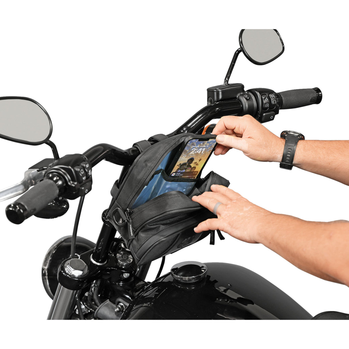 NELSON RIGG 2851-0549 NR-100 Route 1 Highway Handlebar Bag black