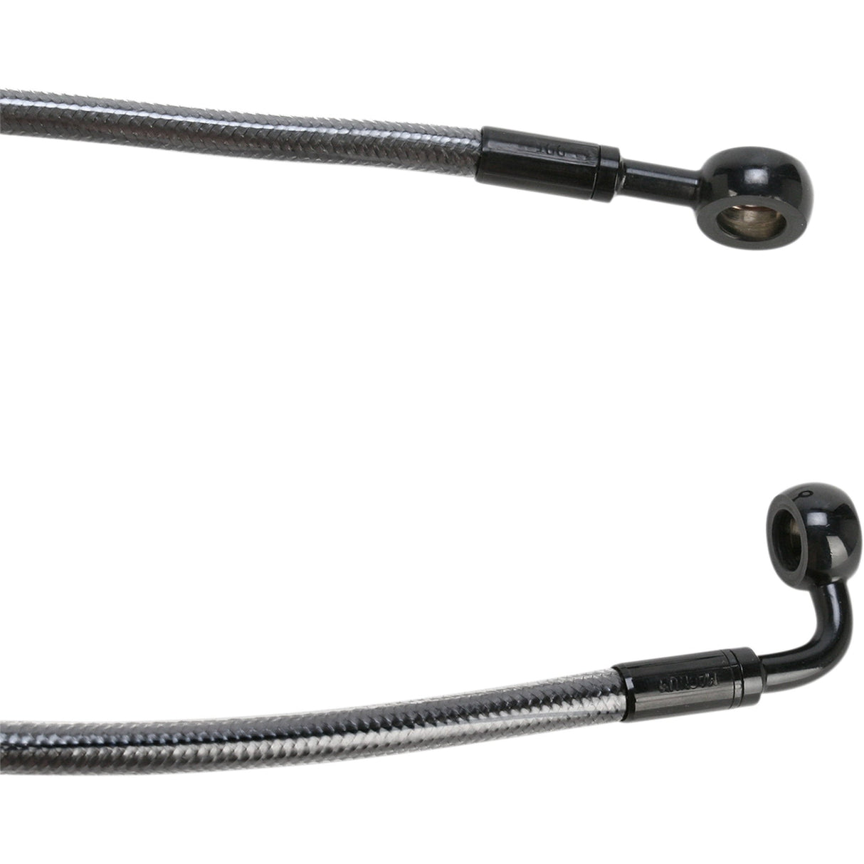 MAGNUM SHIELDING 1741-3408 46450SW E-Z Align Braided Single Disc Front Brake Line - 180/90° - 50" - Black Pearl