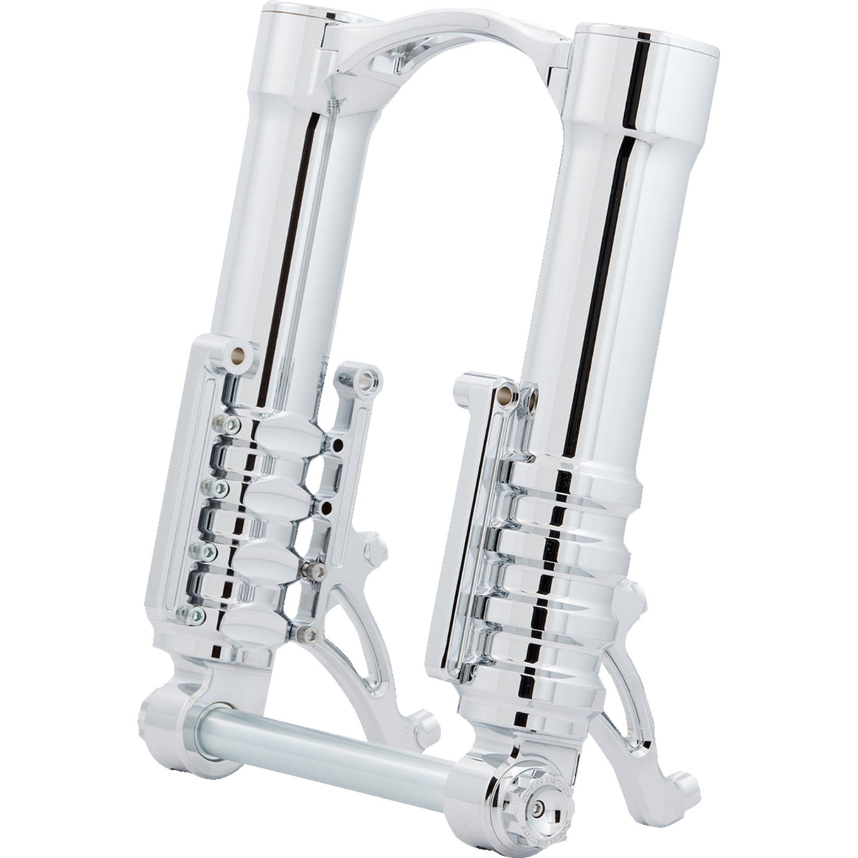 Arlen Ness Method No Flex Inverted Fork Legs 49 Mm Chrome For Custom Radial Mount Brake Caliper - 120-012 For Harley Touring 2014-2026