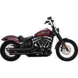 Vance & Hines 3" Twin Slash Slip-On Mufflers Black - 46376 For Harley Softail 2018-2025