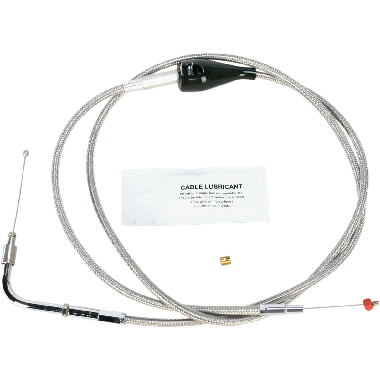 Barnett Stainless Steel Throttle Idle Cable Cruise +8" - 102-30-41004-8 For Harley Touring 1996-2001