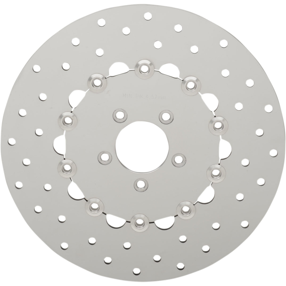 Drag Specialties Polished Stainless Steel Drilled Brake Rotor Front 11.8" Dyna For Harley Dyna 2006-2010