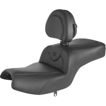Saddlemen RoadSofa™ Seat With Backrest Black Stitching - I20-06-187BR For Indian 2020-2026