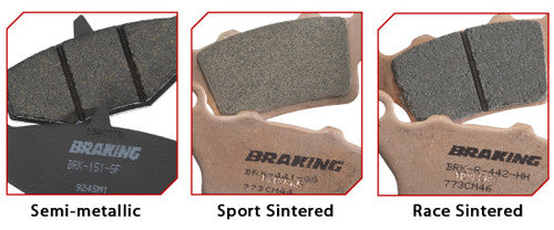 Braking 31-827S 827SM1 BRAKE PAD SET SEMI-METALLIC