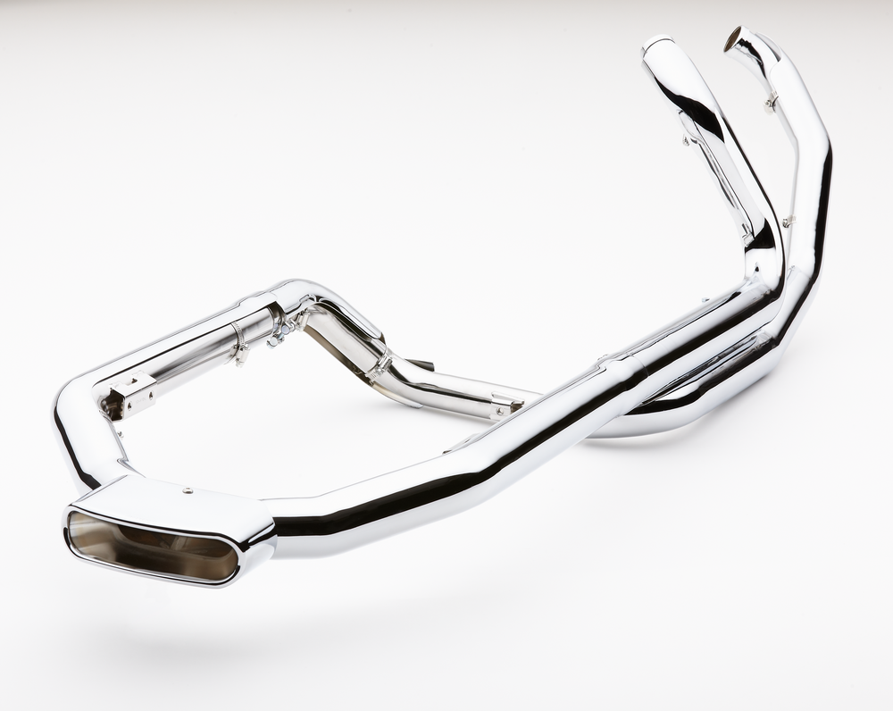 Cobra Powerport Dual Headpipes Chrome FLH FLT - 6253DB1 For Harley Touring 2009-2016