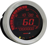 Koso North America HD-02 Series Gauge Kit Silver Bezel OIL Temp - BA050905 For Harley Touring 2004-2013