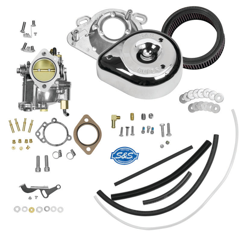 S&S Cycle BT Super E Carburetor Kit Without Manifold & Mounting Hardware - 11-0440 For Harley Electra Glide / Softail / Wide / Sportster 1984-1992