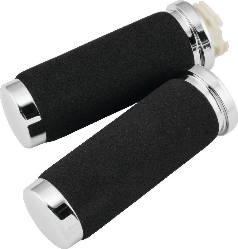 Bikers Choice 491310 81-Up Big Twin & XL With Dual Cable Black Cushion Grips With Sleeve Pr