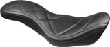 Mustang Motorcycle Electra Glide, Rd King, Str Glide Lowdown 1PC Seat With Dbr Black - 79703 For Harley Touring 2008-2021