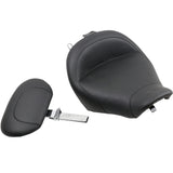 Mustang Wide Solo Seat With Removable Backrest With Backrest Vintage Black Smooth - 79100 For Harley Touring 1997-2007
