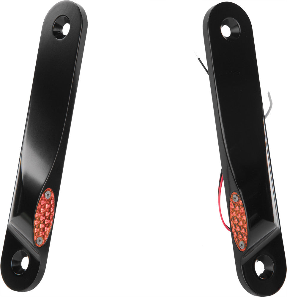 Pro One LED Front Signal Lights Flhx Flht Without Spotlights Black - 909109B For Harley Street Glide 2006-2013