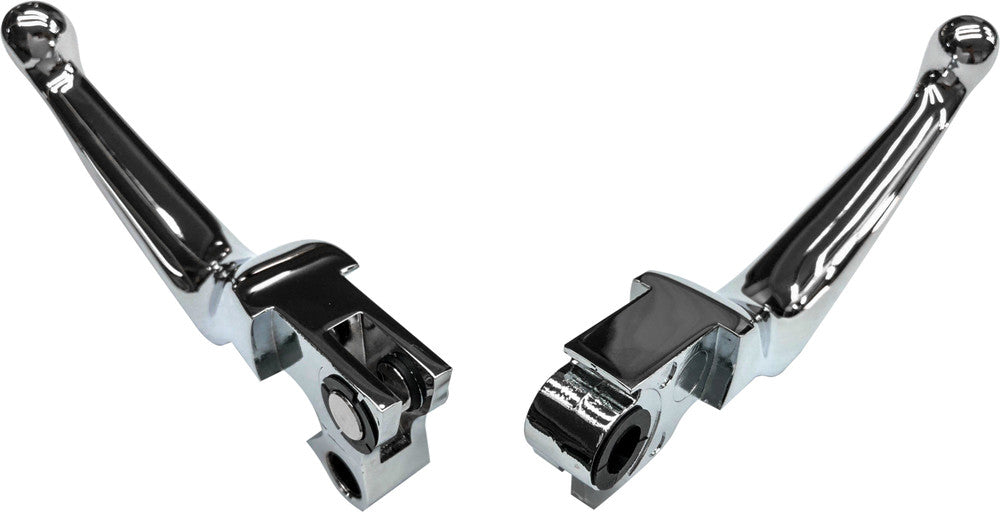 Harddrive 053502 Smooth Lever SET Chrome BT Except For Harley Motorcycles 2007-2017