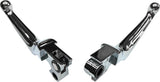 Harddrive 053502 Smooth Lever SET Chrome BT Except For Harley Motorcycles 2007-2017