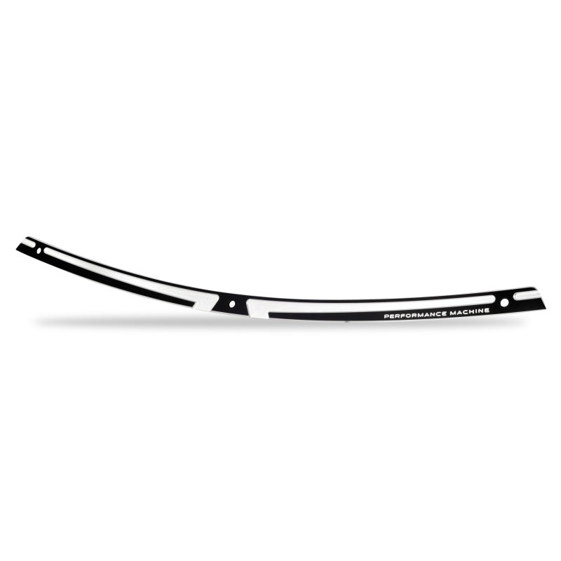 Performance Machine Windscreen Trim Scallop Contrast Cut - 0209-2016SCA-BM For Harley Touring 2014-2021