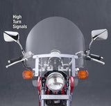 National Cycle NC125A 83-22 Harley XL/FXR/D/17-25 Hon/07+ Kaw Dakota 3 W/low Turn Signals Windshield-clr