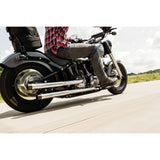 Mustang Wide Tripper™ Solo Seat Without Backrest Smooth Black - 76760 For Harley Blackline / Softail Slim 2011-2017