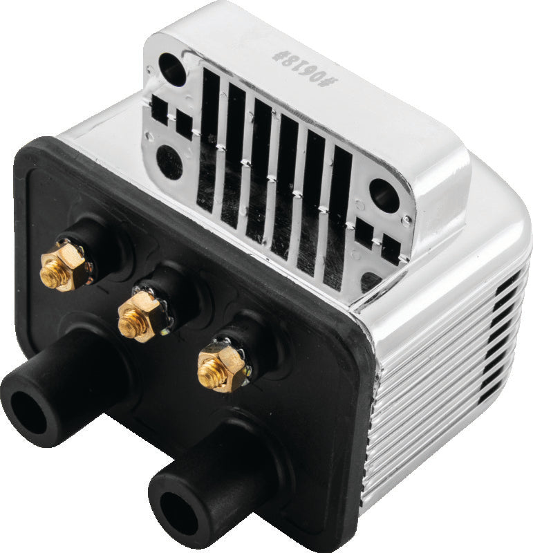 TwinPower 216148 Twin Power Big Twin And XL Custom Application Ignition Coil Chrome Single Fire Dual Output 3 Ohm