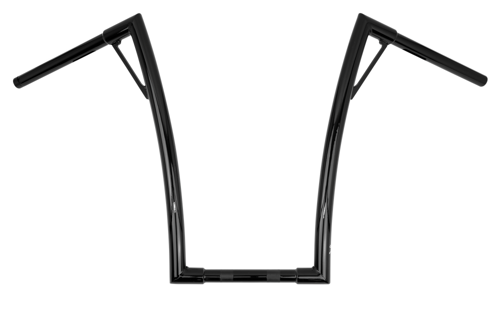 Burly Brand Louie 19" Bar 1.25" Black - B12-7011B For Harley Motorcycles 1980-2024