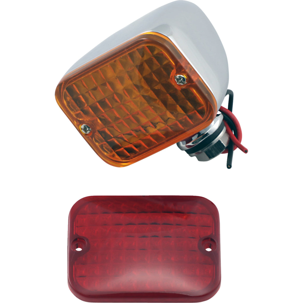 DRAG SPECIALTIES Rectangular Marker Lights — Light Market - Filament Amber/Red
