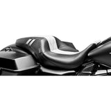 LePera Outcast GT Seat Full-Length Without Backrest Black Double Diamond With White Inlay - LK-987GT1 For Harley Touring 2008-2023