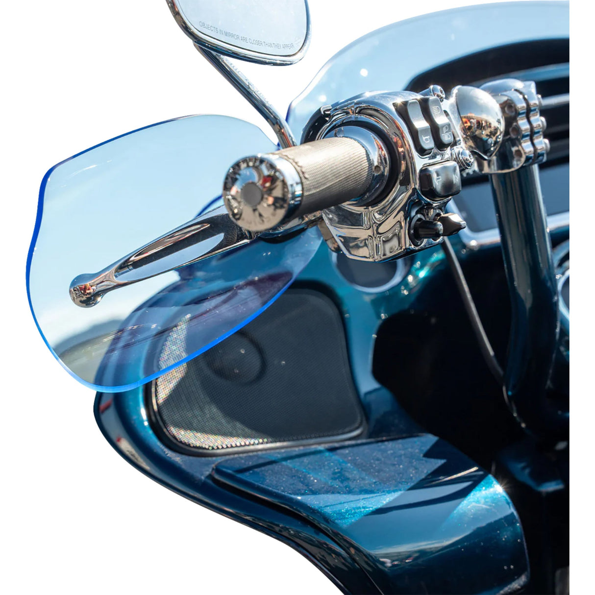 KLOCK WERKS 0635-2820 KWS-01-0128-HC Flare® Handguards harley-davidson hydraulic clutch - blue ice
