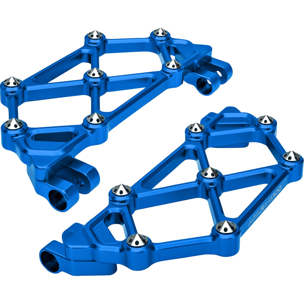 Arlen Ness Mini Diamond Floorboards Driver Blue - 410-047 For Harley Touring 1980-2025