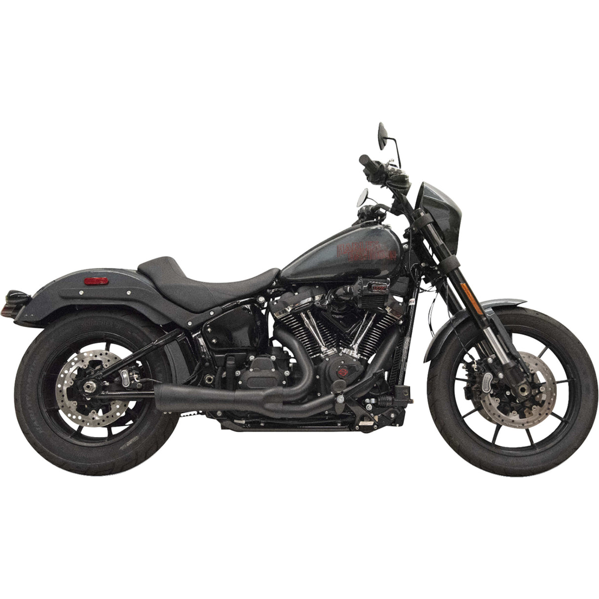 BASSANI XHAUST 1800-2751 1S75E 2-into-1 Ripper Exhaust System with megaphone muffler - short - chrome - 49-state - m8 softail