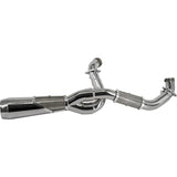 Trask 2-Into-1 Big Sexy Exhaust System Brushed Stainless Steel - TM-5110 For Harley Touring 2017-2026