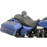 DRAG SPECIALTIES 0801-1011 Forward Positioned 2-Up Low Profile Touring Leather Seat Low Forward Touring Seat - Diamond - FL '08-'23