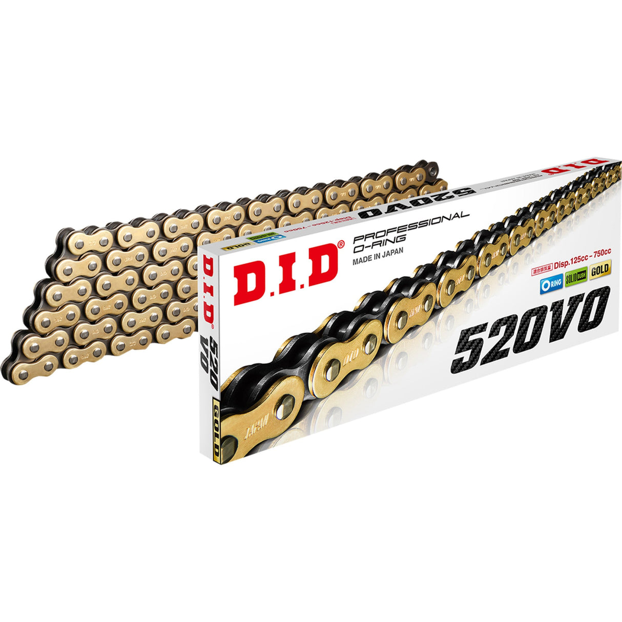 DID 1222-0628 M520VOG110FB 520 VO Drive Chain gold & black - 110 link