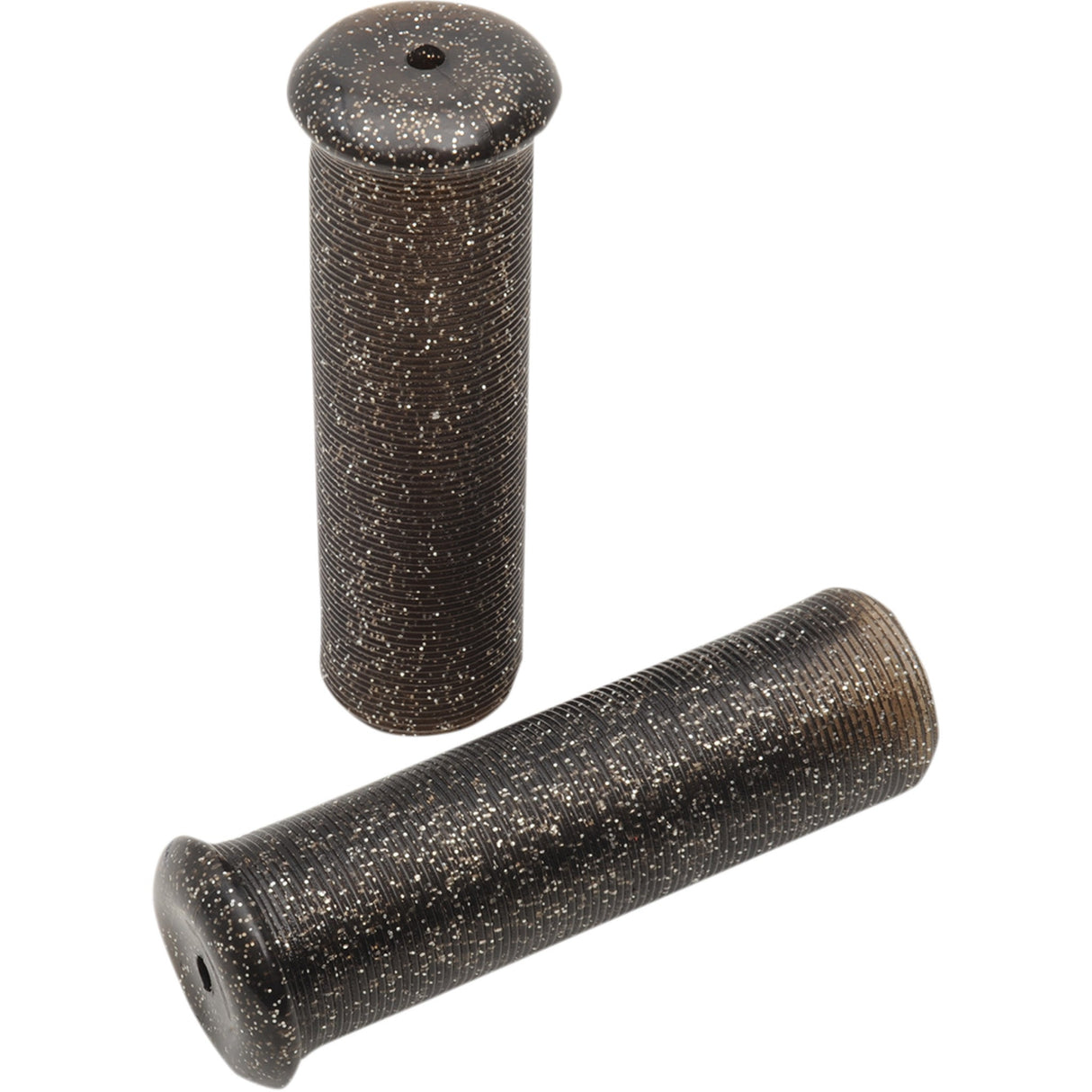 EMGO 0630-1759 42-21120 Star Fire Flake Grips Grips - Retro - Metal - 7/8" - Black