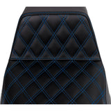Saddlemen Lattice Stitch Step-Up Seat Front Blue Stitch - 808-07B-17201 For Harley Touring 2008-2023