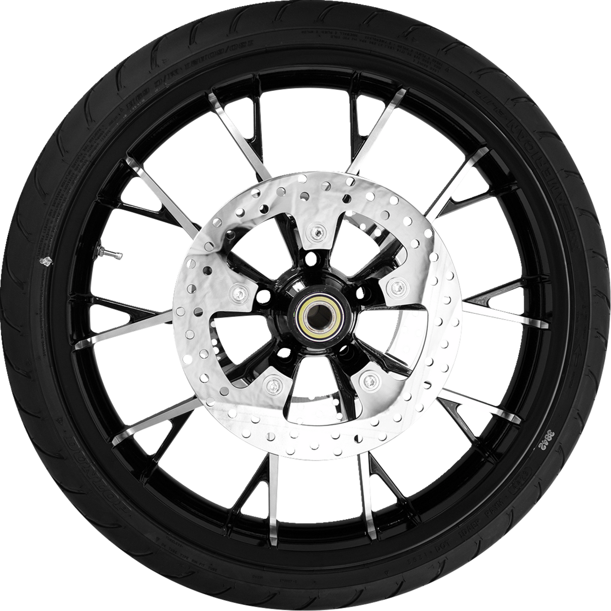 Marlin Front Wheel - Black Cut (21") | Rotors (11.8") | Dunlop Tire (130/60B21) - 0335-0018