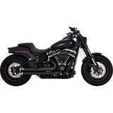 Vance & Hines Big Shots Staggered 2-Into-2 Exhaust System Black - 47341 For Harley Softail 2018-2024
