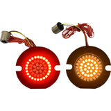 CUSTOM DYNAMICS 2020-1891 GEN-4-AR2-1156T Dynamic Clusters2™ LED Turn Signal Inserts - Flat Rear Turn Signal 1156 - Amber Lens