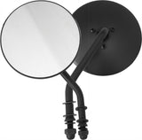 Harddrive 153082 4" Round Mirror Chrome Left Side For Harley Motorcycles 1970-2018
