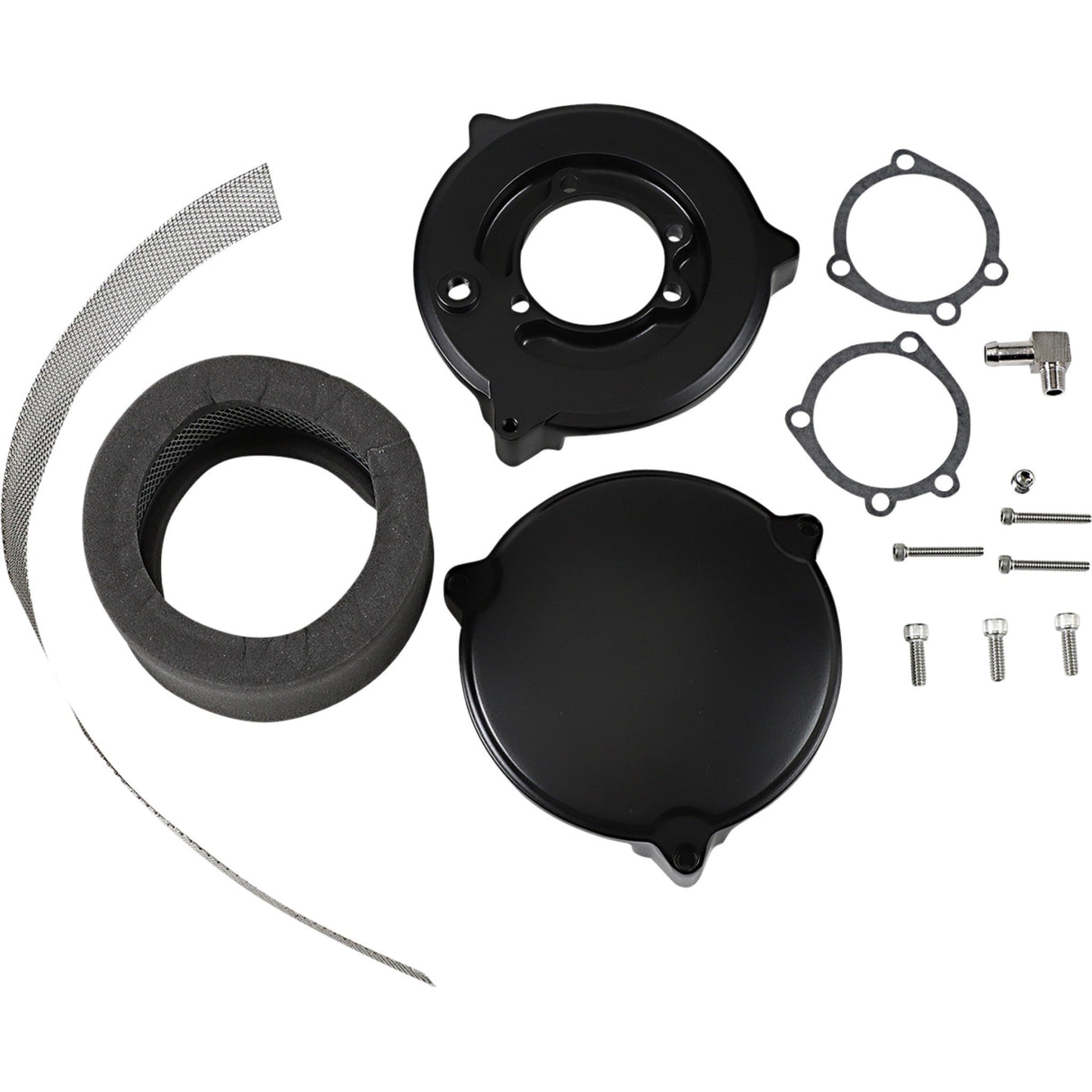 Drag Specialties High Performance 6" Dragtron™ II Air Cleaner Kit Black For Harley Motorcycles 1988-2006