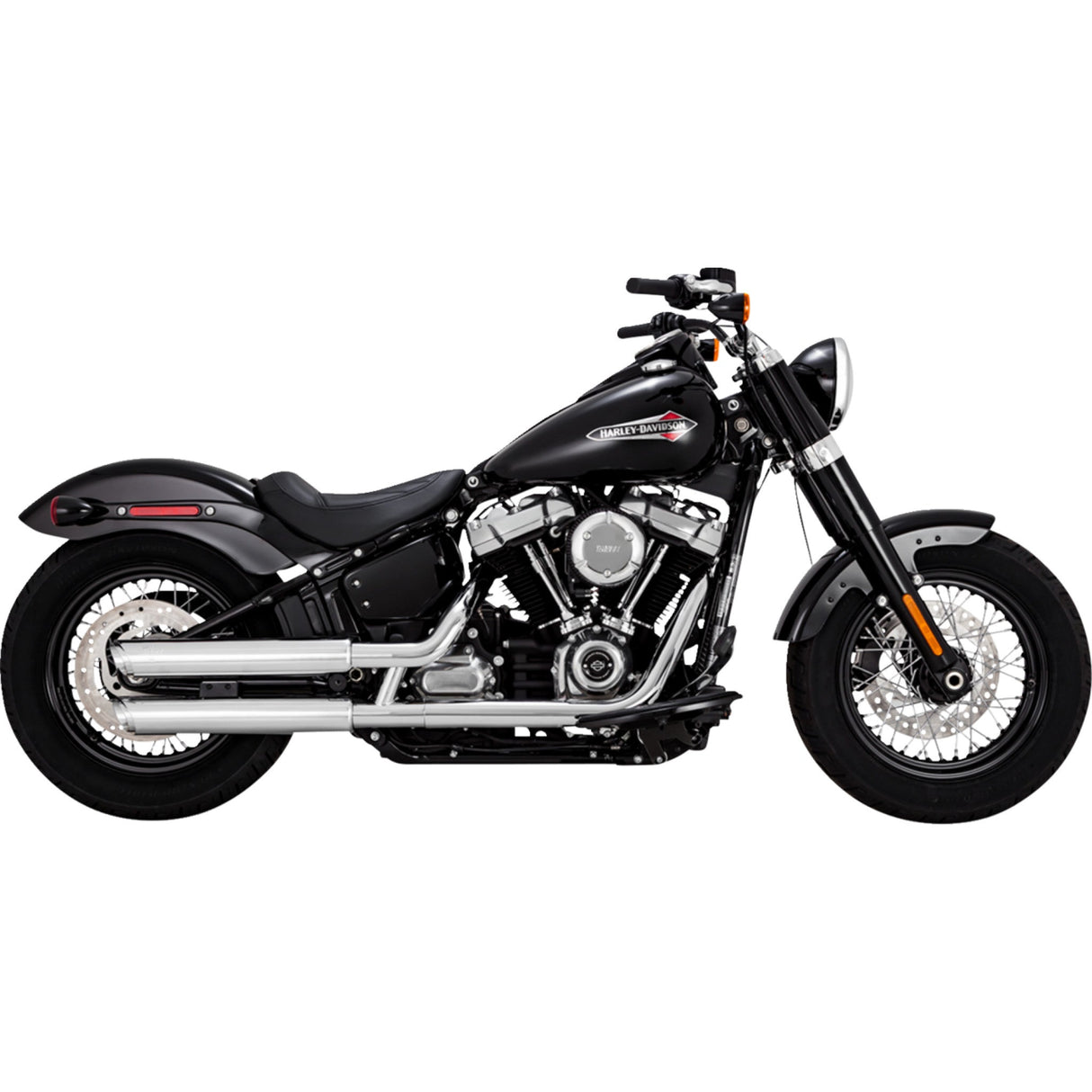 Vance & Hines 3" Twin Slash Slip-On Mufflers Chrome - 16376 For Harley Softail 2018-2025