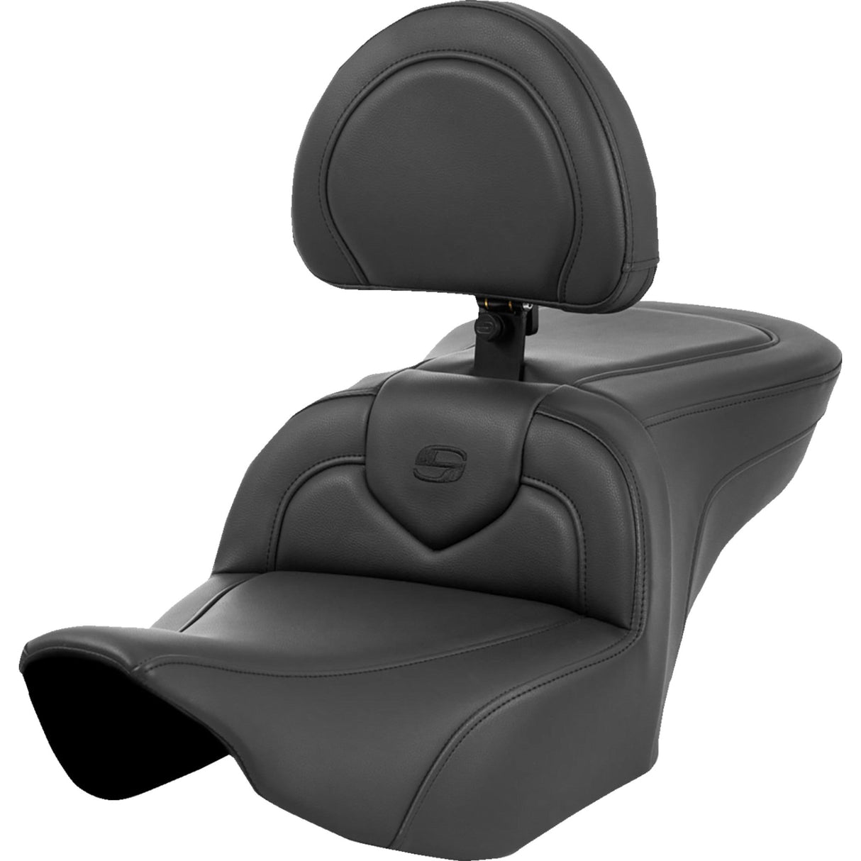 SADDLEMEN 0801-1636 823-07-187BR Roadsofa™ Seat Black Stitching - with Backrest - FL 23-24