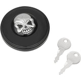 DRAG SPECIALTIES Screw-In Locking Skull Gas Cap - Non-Vented