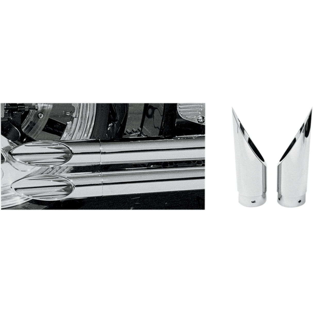 BARON 1812-0169 BA-1100-00 Family Jewel Exhaust Tip chrome - xtreme slash