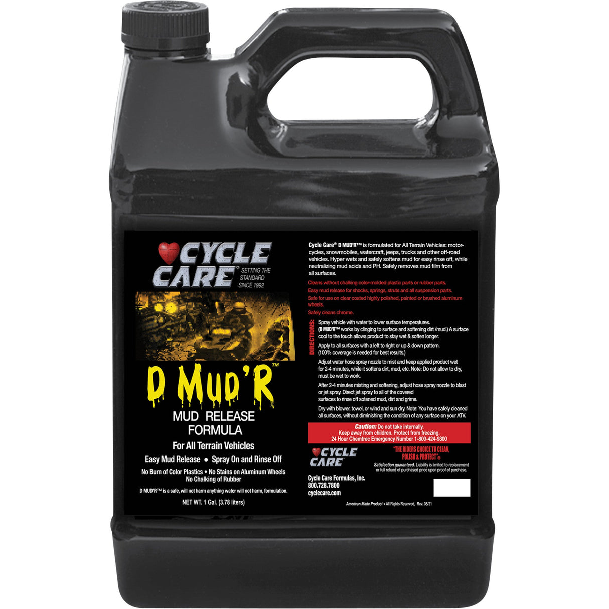 CYCLE CARE FORMULAS 3704-0135 28128 D MUD'R Mud Release Formula D MUD'R Cleaner - 1 U.S. gal.