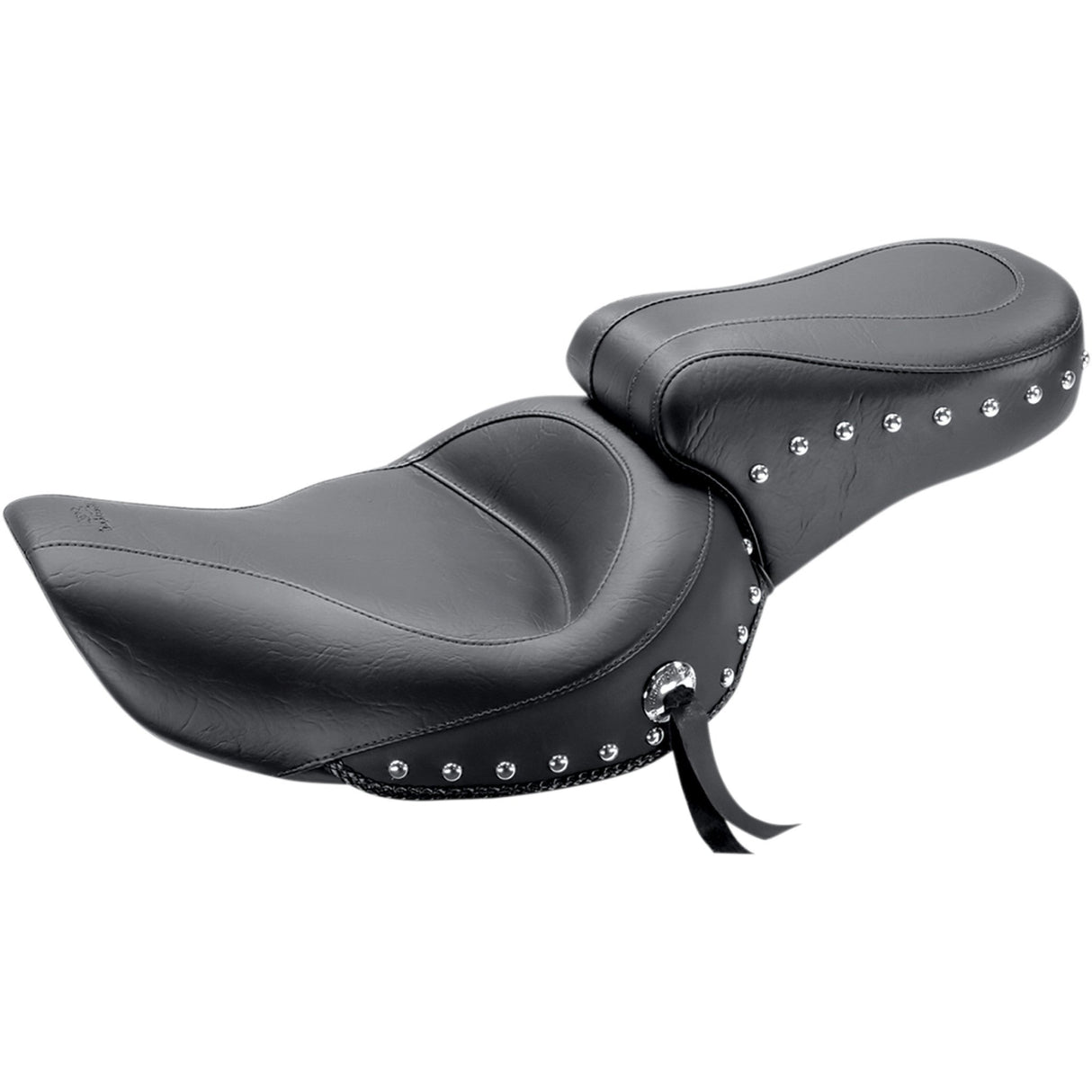 Mustang Studded 2-Up Seat - 75533 For Harley Dyna 1996-2003