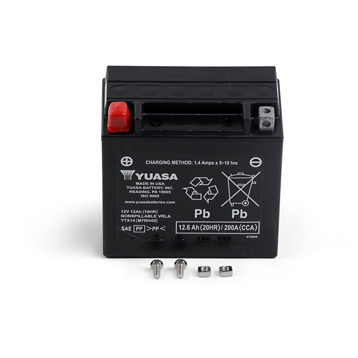 YUASA 2113-0757 YUAM7RH4S AGM Maintenance-Free Battery AGM Battery - YTX14